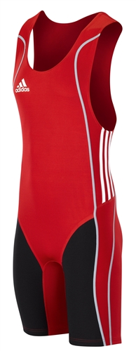 adidas W8 weightlifting suit for men - university red/black/white